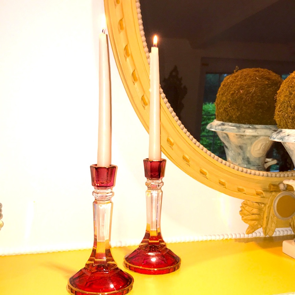 2 crystal candlesticks - Picture 2 of 10